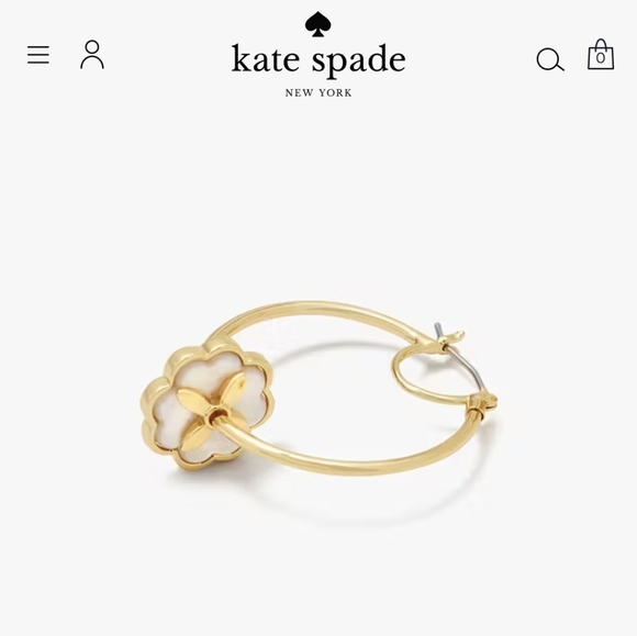 NWT Kate Spade Heritage Bloom Hoop Earrings - Picture 6 of 15